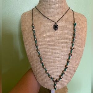 Elegant Turquoise and Silver Necklace